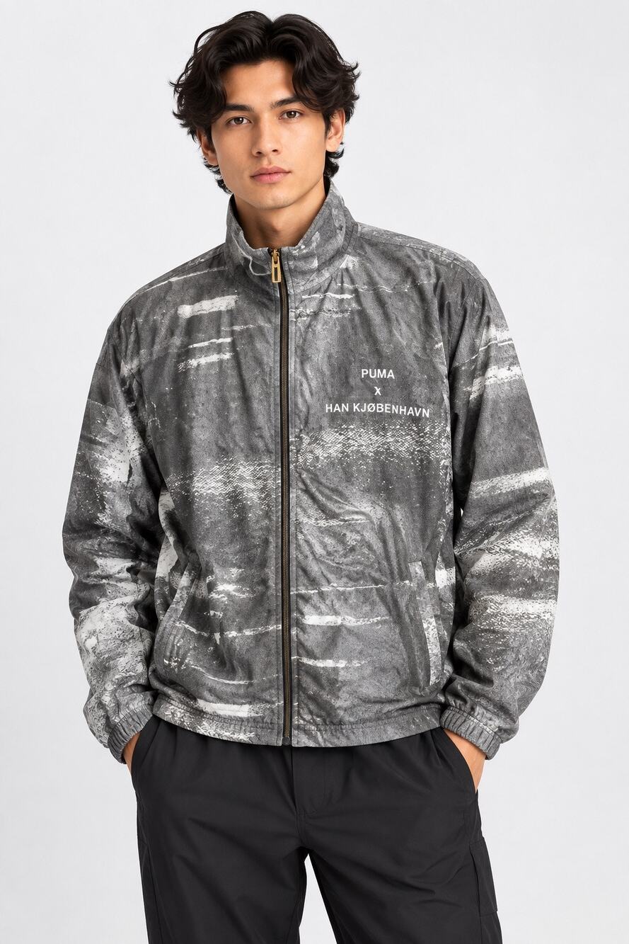 Puma x Han Kjøbenhavn Rare Collab Track Jacket Gray Abstract Print XL